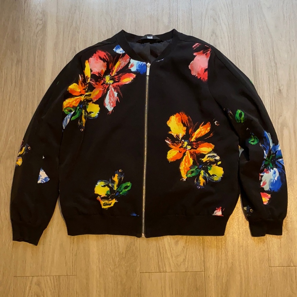 Printed bomber jacket